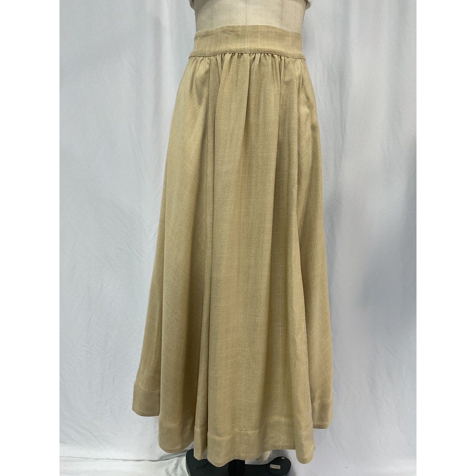 S�zane 'Sophie' Beige Viscose Skirt Size 34