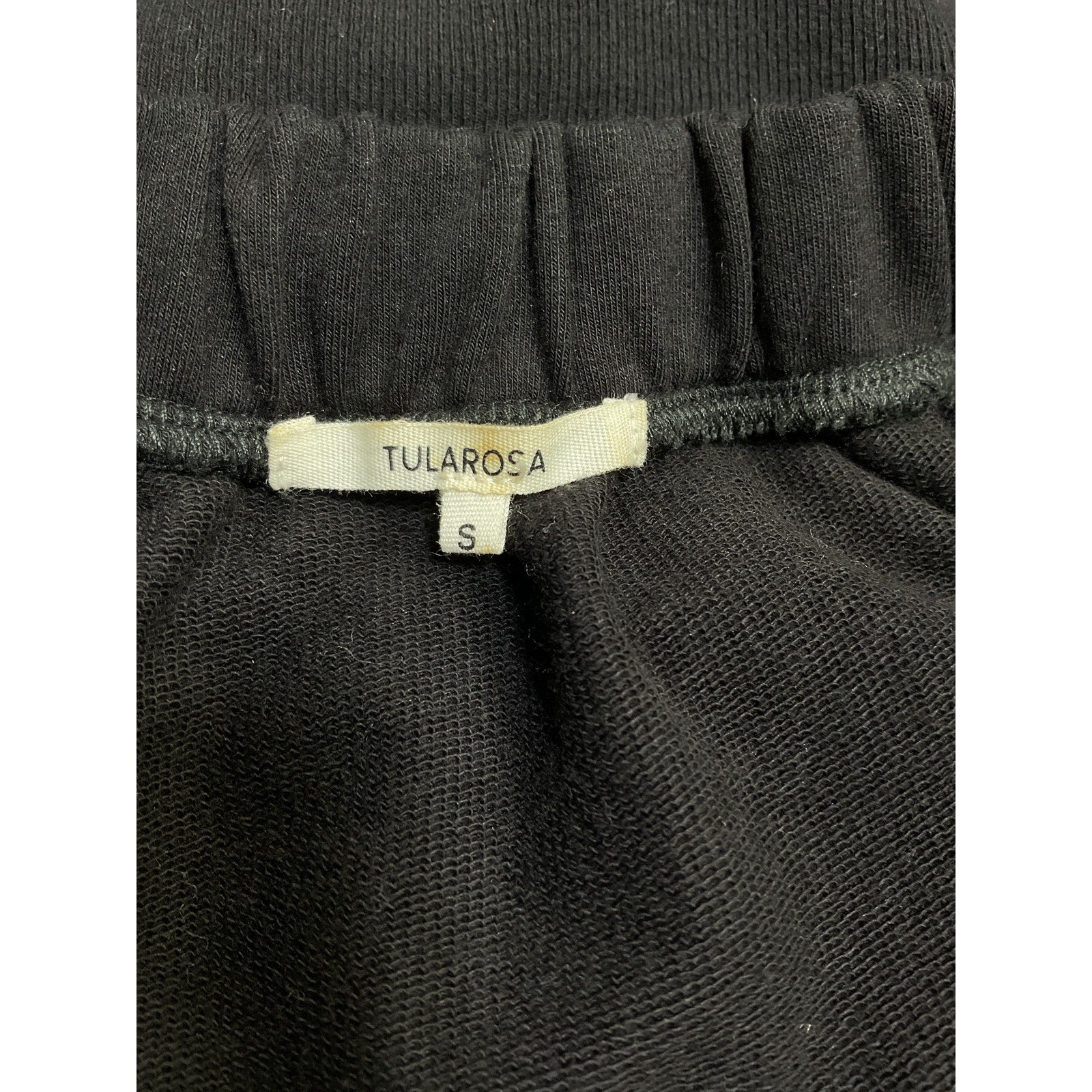 Tularosa 'Taylor' Black Cotton Ribbed Top Size S