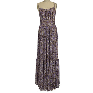 Madewell Romantic Purple Floral Mazu Maxi Dress Size M NWT