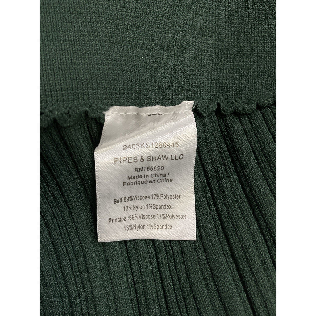 Veronica Beard 'Massaro' Green Rib-Knit Pant Size L - NWT