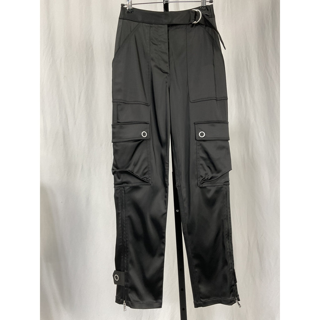 Simkhai 'Carolina' Black Acetate Structured Utility Pant Size 0
