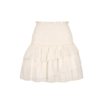 Shona Joy 'Pia' White Cotton Shirred Mini Skirt Size 4 - NWT