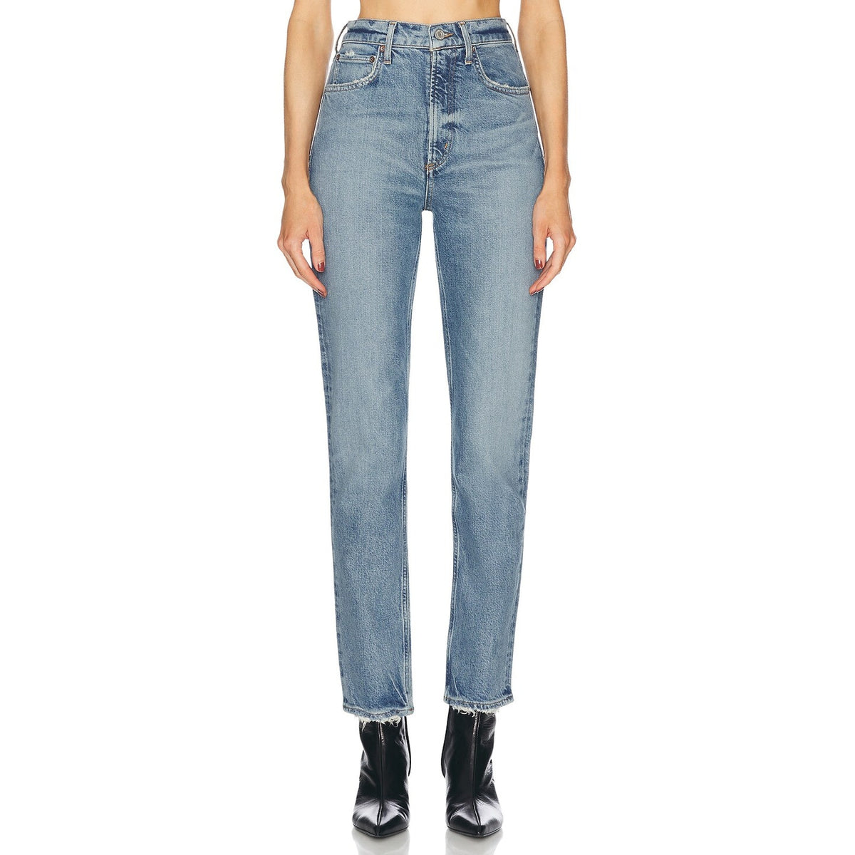 Agolde Classic Blue High Rise Stovepipe Denim Jeans Size 26