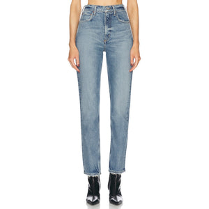 Agolde Classic Blue High Rise Stovepipe Denim Jeans Size 26