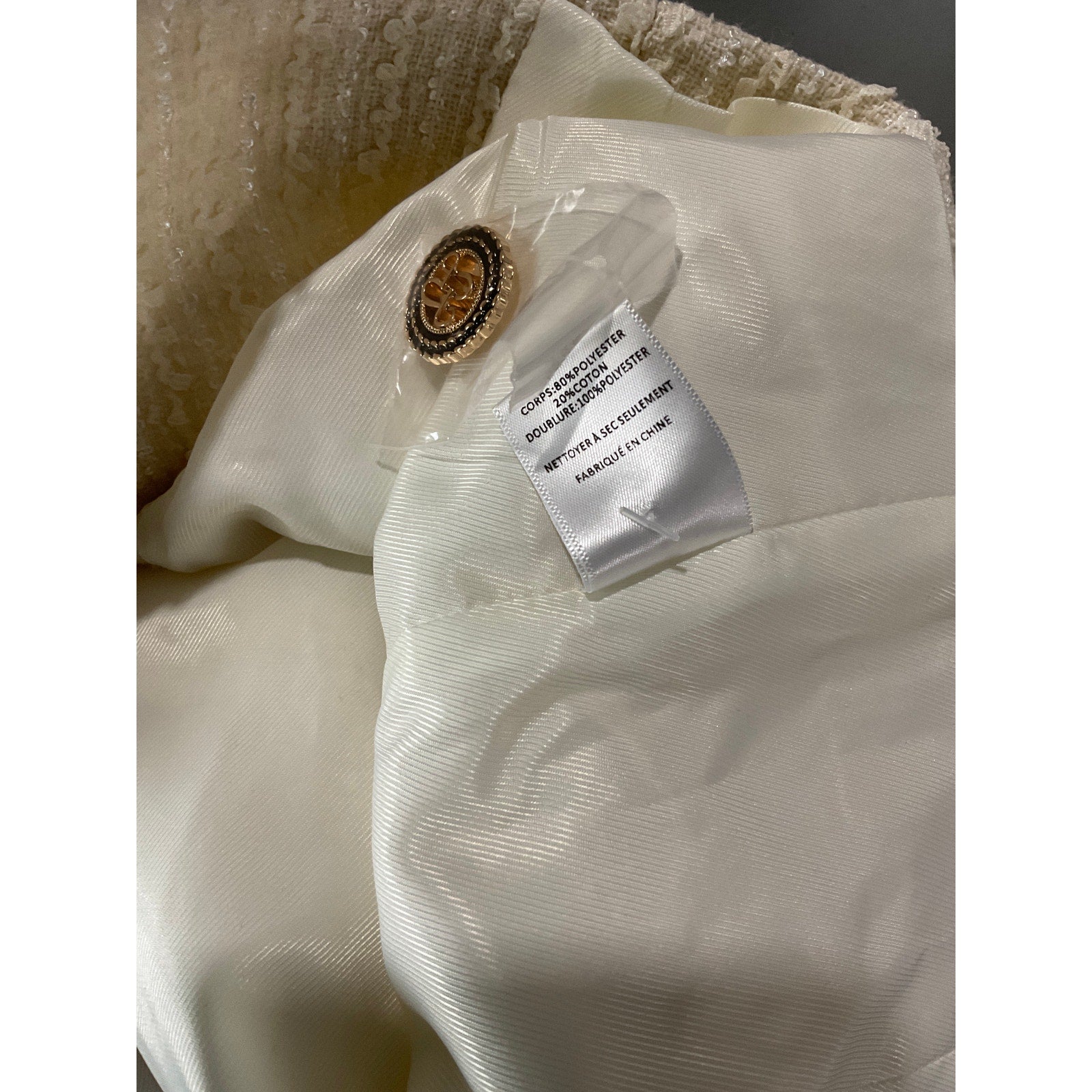 Astr The Label 'Covina' White Polyester Jacket Size S