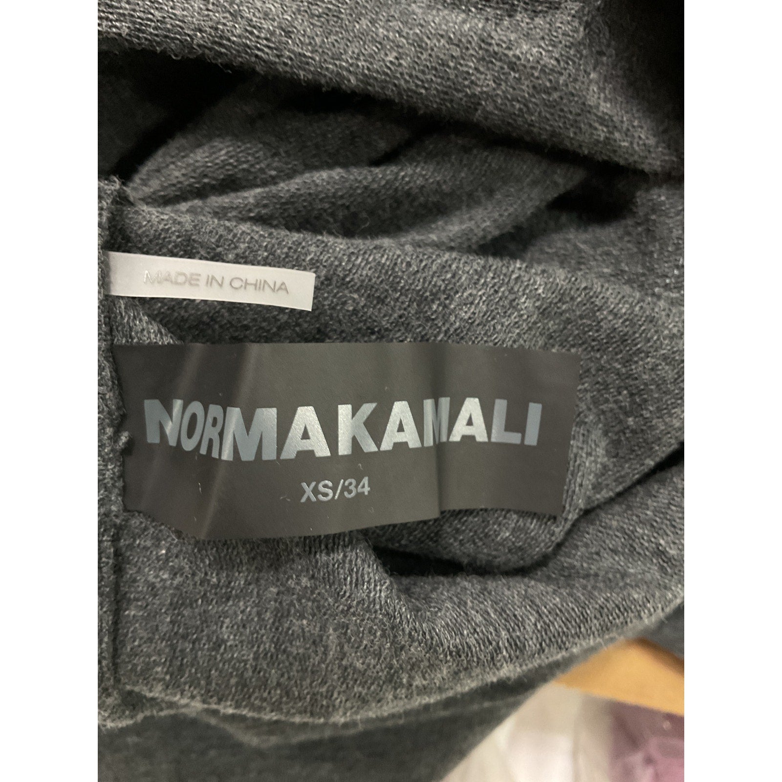Norma Kamali Oversized 'Raglan' Grey Sleeve Turtleneck Mini Dress Size XS