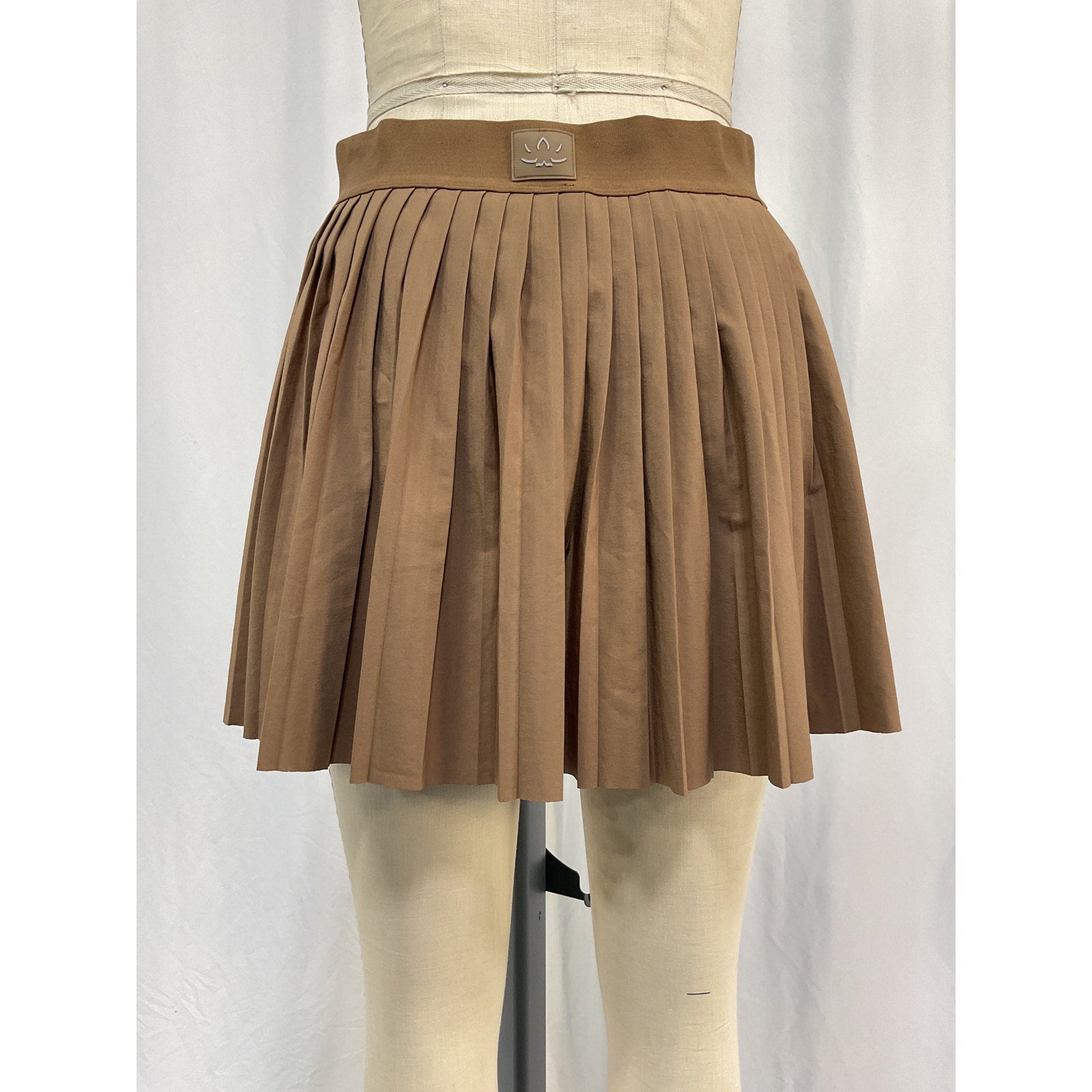 Beyond Yoga If You Pleats Tan Mini Skirt Size L