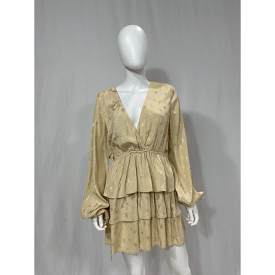 Tularosa 'Violette' White Jacquard Dress Size M