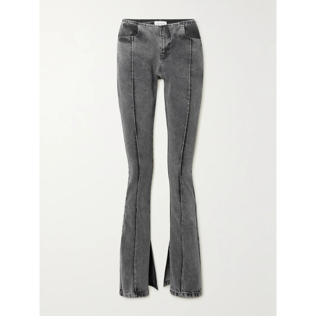 16Arlington 'Maroa' Grey Denim High-Rise Flared Denim Jeans Size 6 - NWT