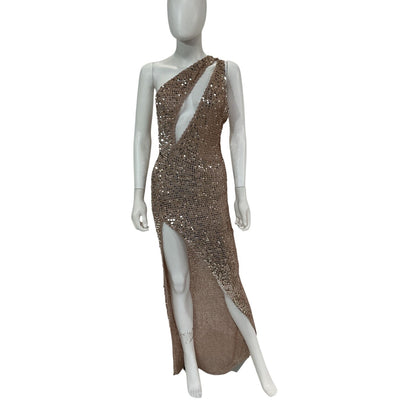 Retrofête Sequined Rose Gold Candice Dress Size M / L