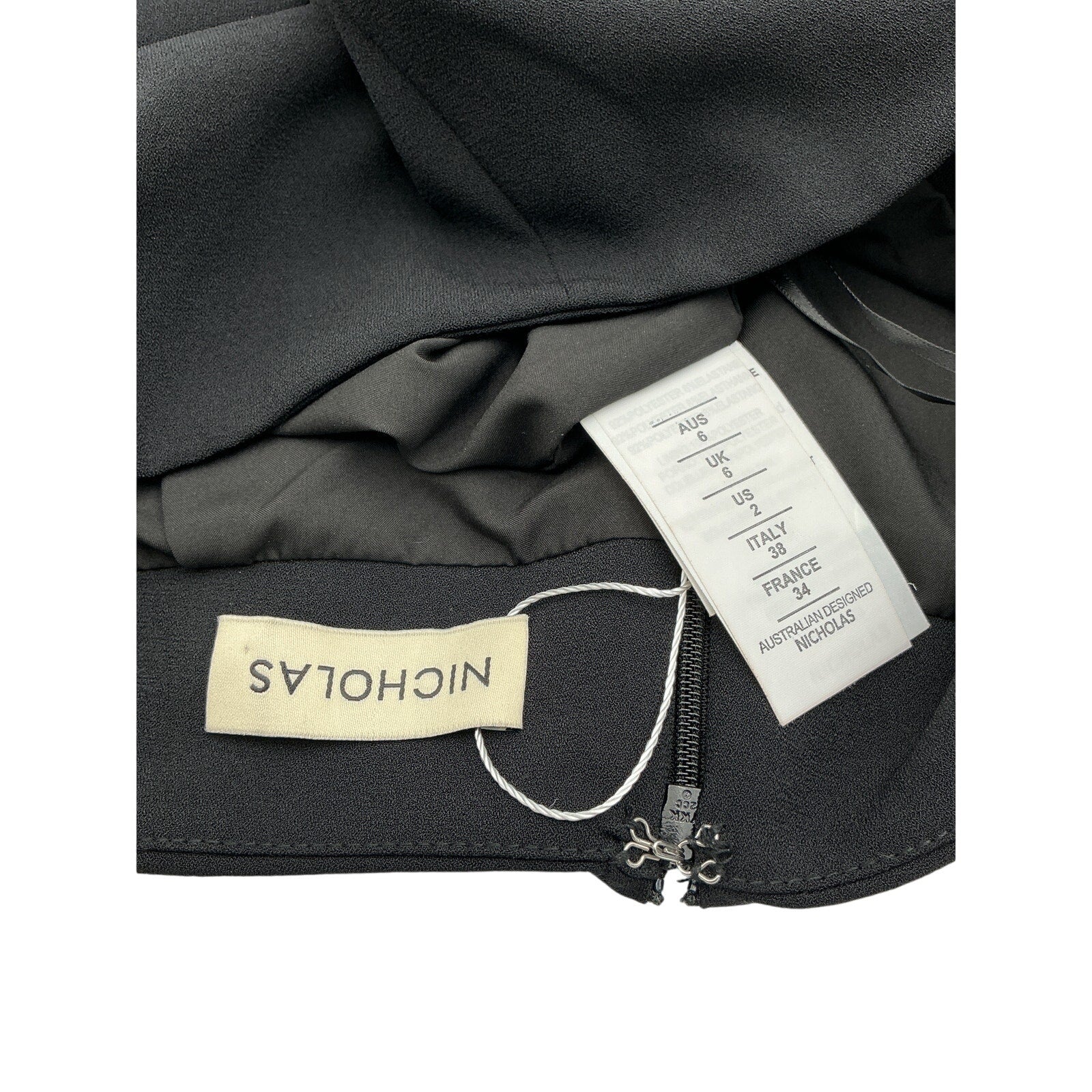 Nicholas 'Ayada' Black Polyester Skirt Size 2