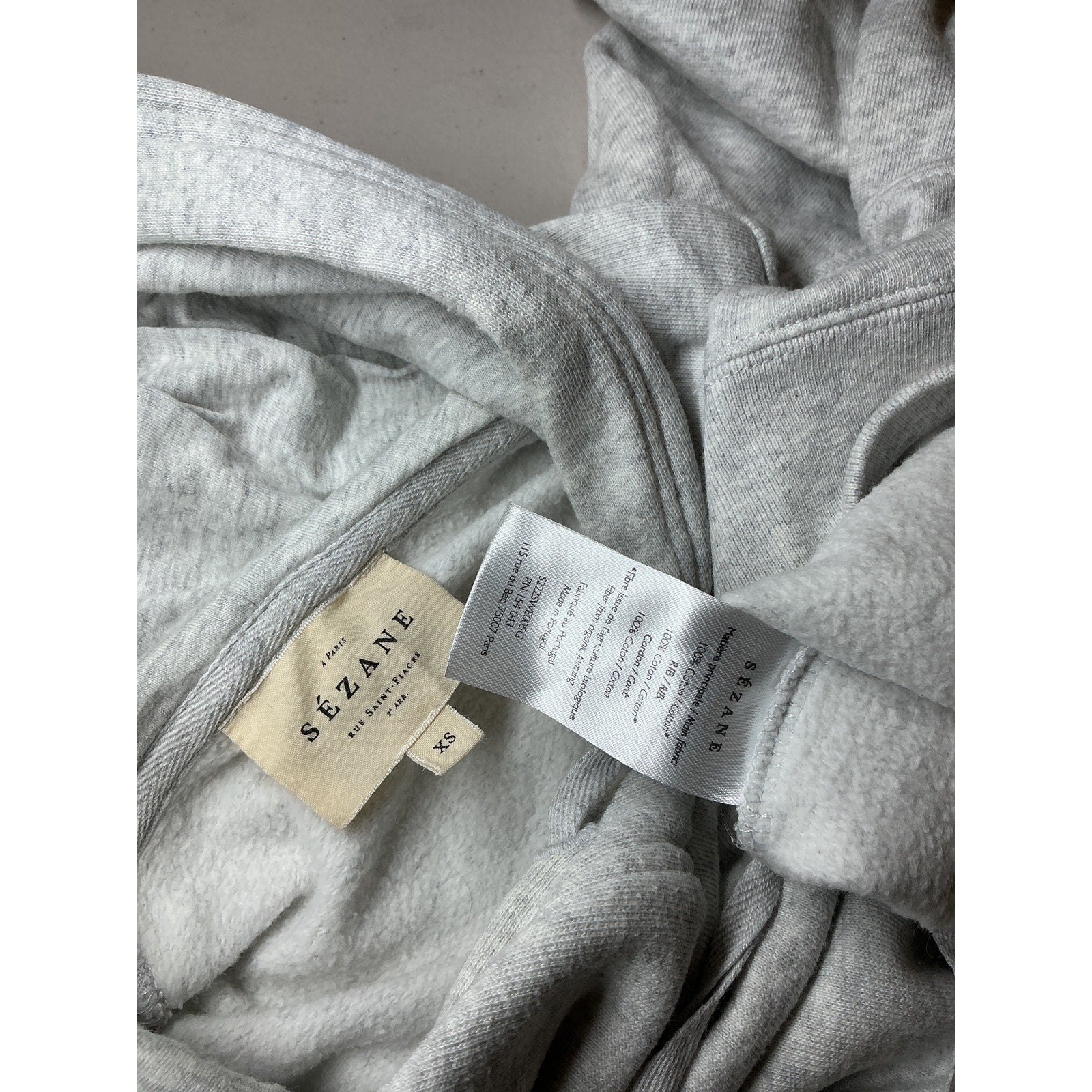 S�zane 'Lexi' Grey Cotton Sweatshirt Size XS