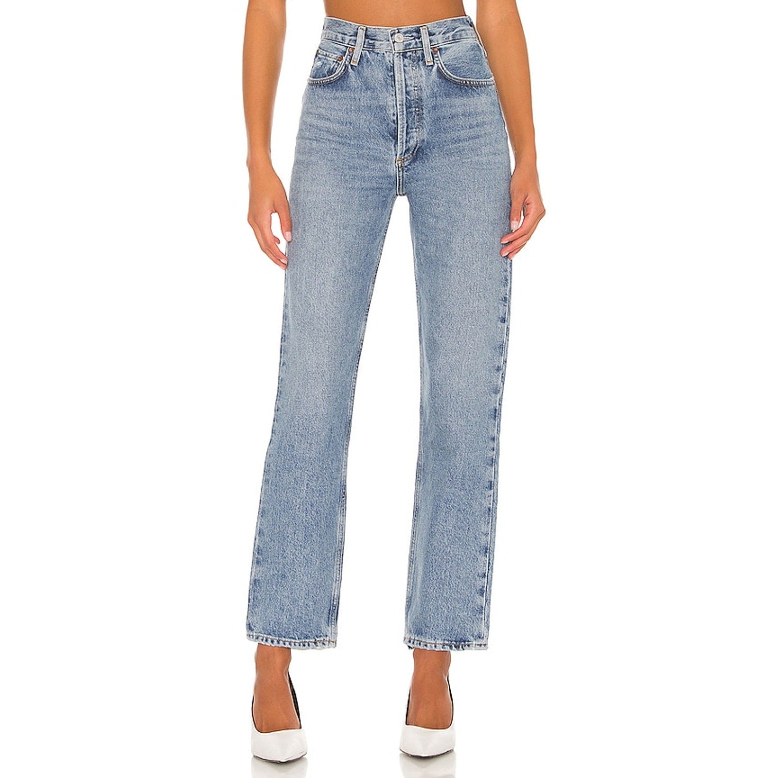 Agolde '90'S' Blue Cotton Pinch Waist Jean Size 24