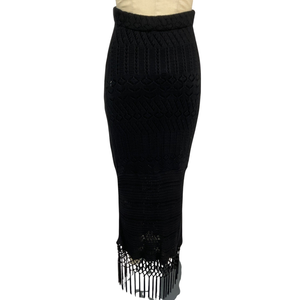 House Of Harlow 1960 x Revolve 'Sandra' Black Rayon Skirt Size M - NWT