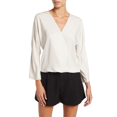 Vince Minimalist Blush Surplice Neck Size XS Blouse