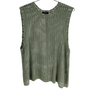 Rag & Bone Semisheer Sage Green Riley Knit Tank Top Size XL