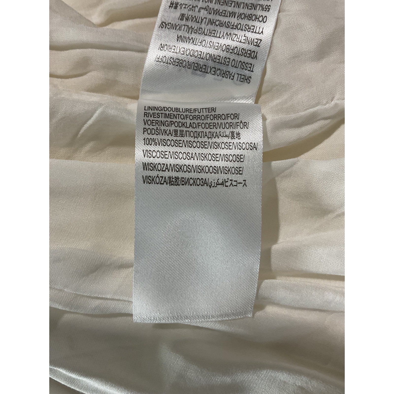 Farm Rio Cut Out White Linen Midi Dress Size XS