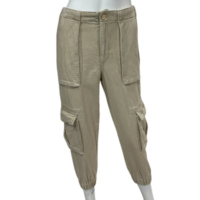 Allsaints Utility Cream Frieda Denim Cargo Pants Size 0