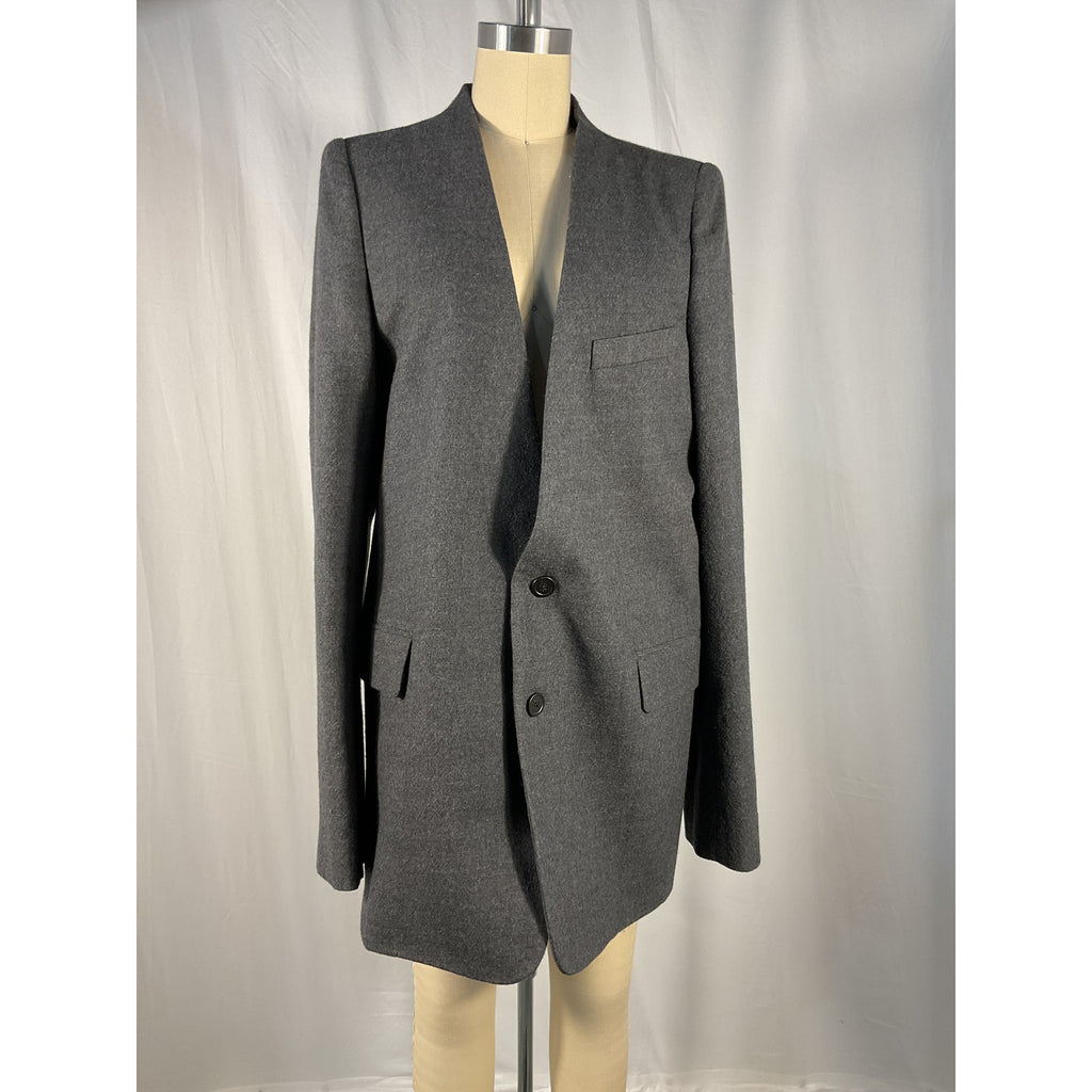 Ann Demeulemeester 'Oversized' Gray Wool Blazer Size M