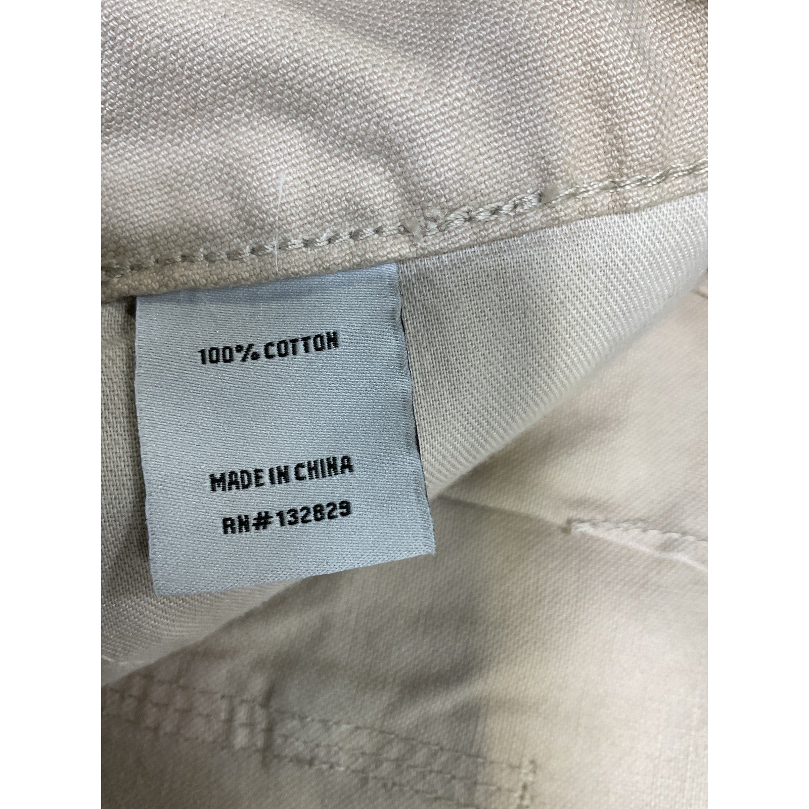 Helsa Workwear Tan Cotton Mini Skirt Size M