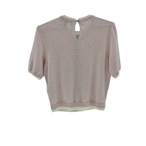 Maje Short-Sleeve Pink Wool Jumper Size 2