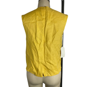 Donni. Yellow Linen Vest Size S - NWT