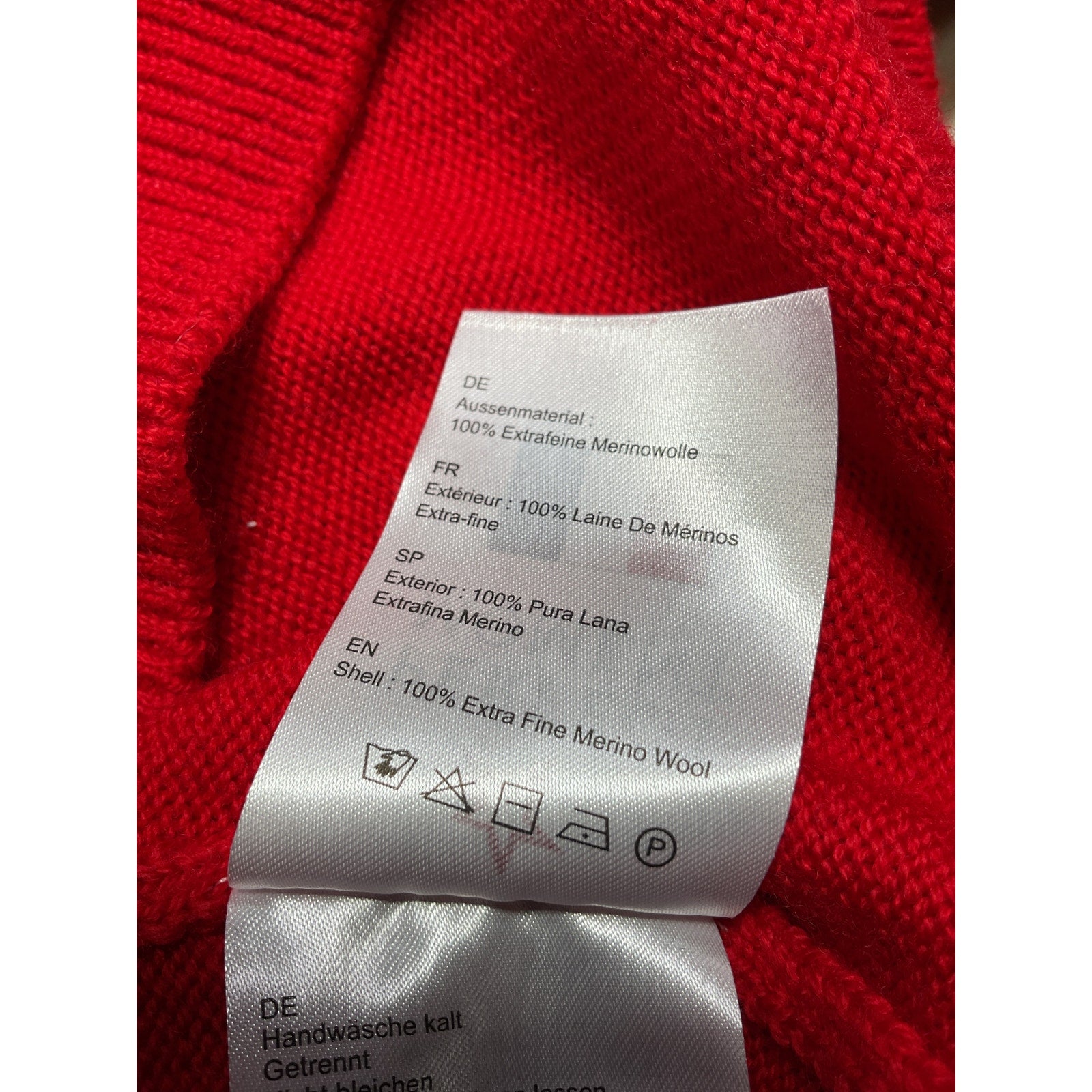 Perfect Moment Red Merino Wool Chopper Sweater Size XS
