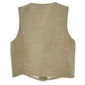 Sézane Textured Tan Altea Blouse Size 36