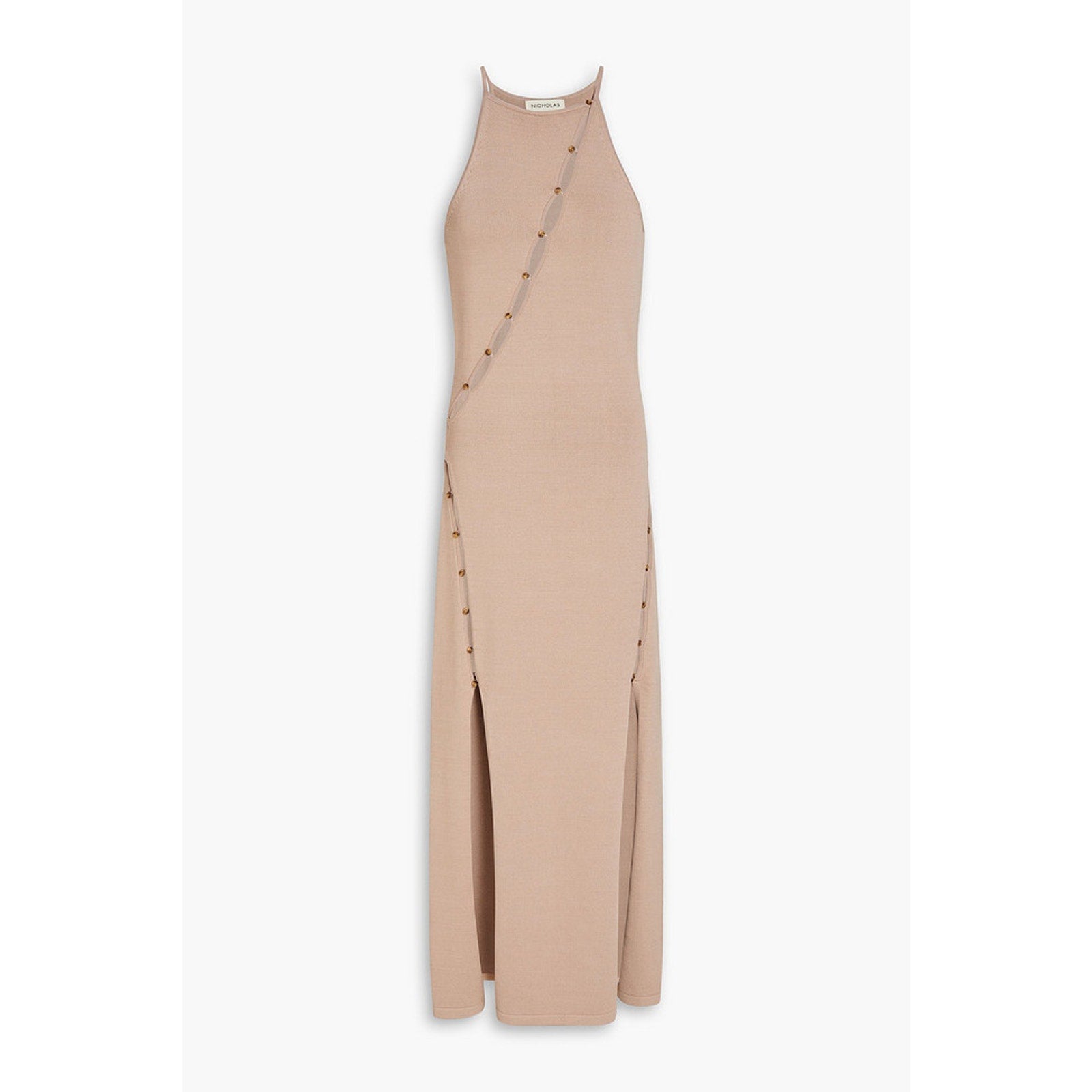 Nicholas 'Samara' Tan Rayon Cutout Stretch-Knit Midi Dress Size M
