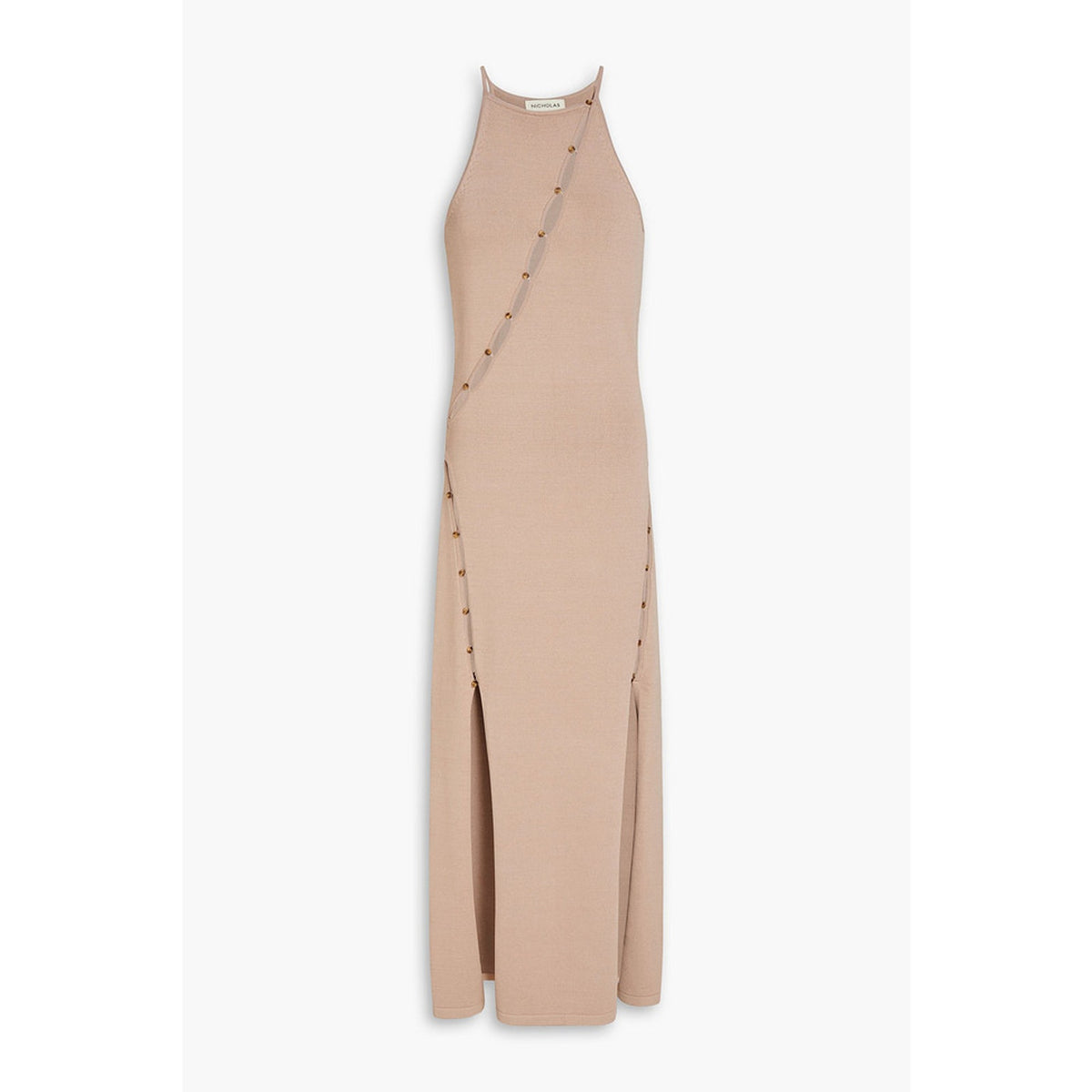 Nicholas 'Samara' Tan Rayon Cutout Stretch-Knit Midi Dress Size M