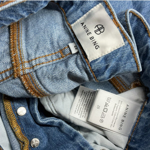Anine Bing Distressed Washed Blue Gio Denim Jeans Size 25