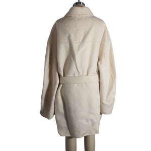 Acne Studios Minimalist Ecru Zip Front Belted Size EU 40 / US 8 Coat