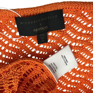 Michael Costello Sleek Orange Seana Maxi Knit Dress Size XXS