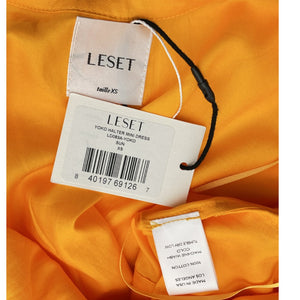 Leset Chic Orange Yoko Halter Mini Dress Size XS