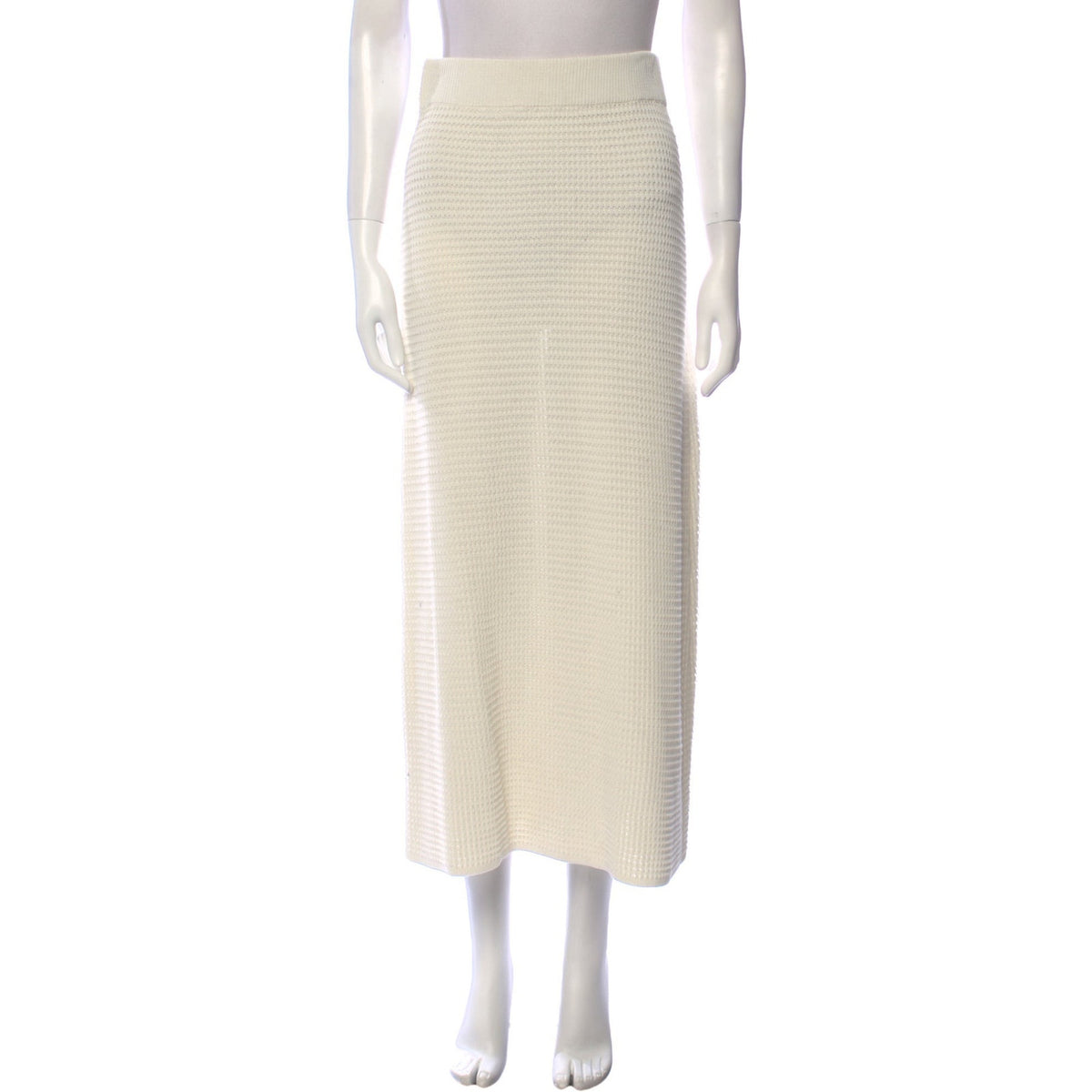 Loulou Studio Textured Ivory Manta Skirt Size S