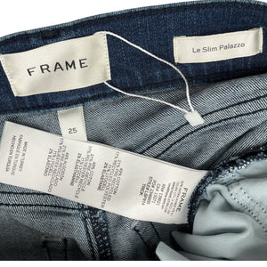 Frame High Rise Blue Le Slim Palazzo Denim Jeans Size 25