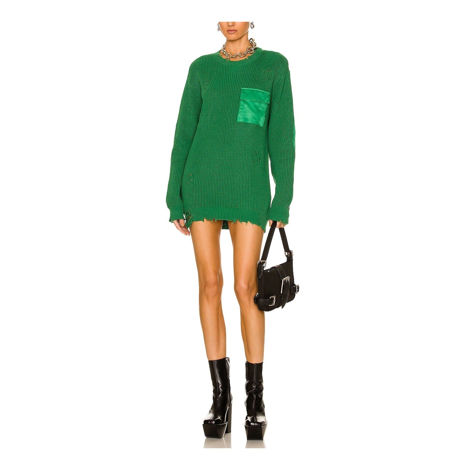 Ser.O.Ya 'Devin' Green Cotton Sweater Size S