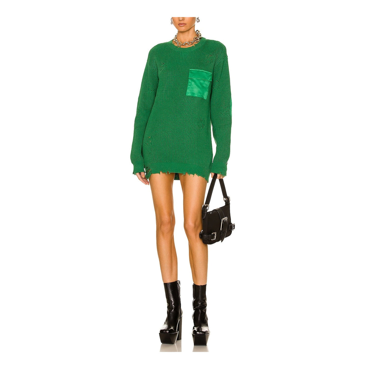 Ser.O.Ya 'Devin' Green Cotton Sweater Size S