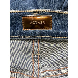 Mother Distressed Medium Blue Dazzler Denim Jeans Size 27