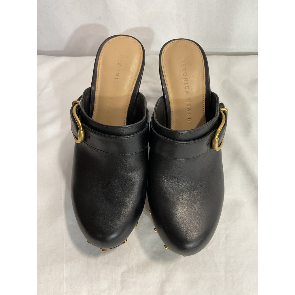 Veronica Beard 'Hendrix' Black Clog Size 6
