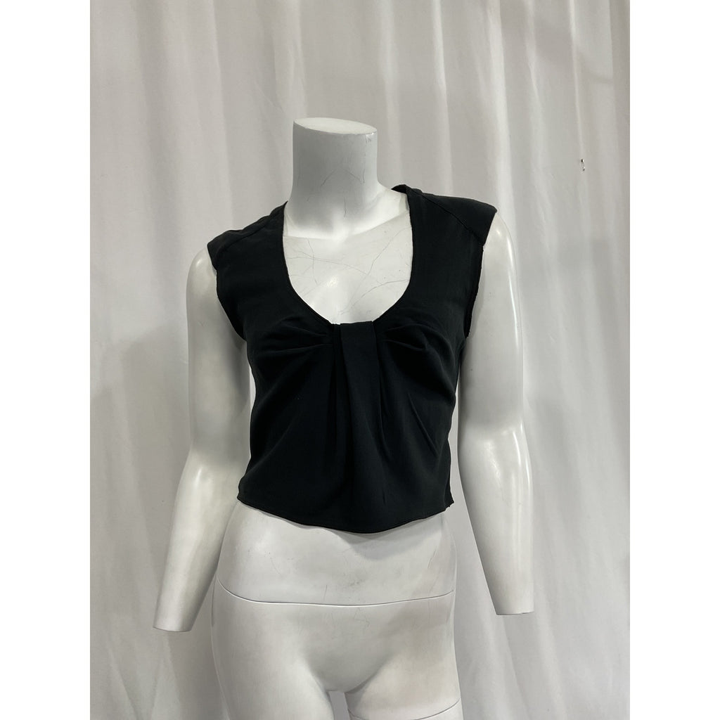 L'Academie 'Marianna Maisie' Black Crepe Top Size XS
