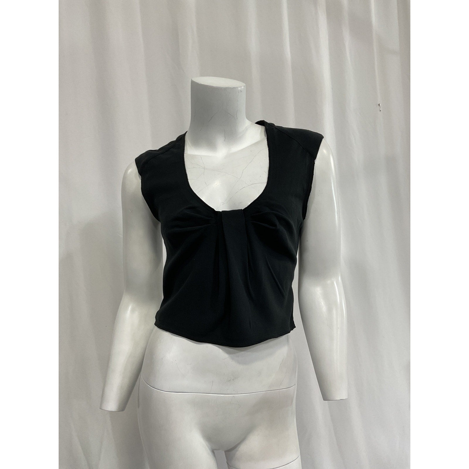 L'Academie 'Marianna Maisie' Black Crepe Top Size XS