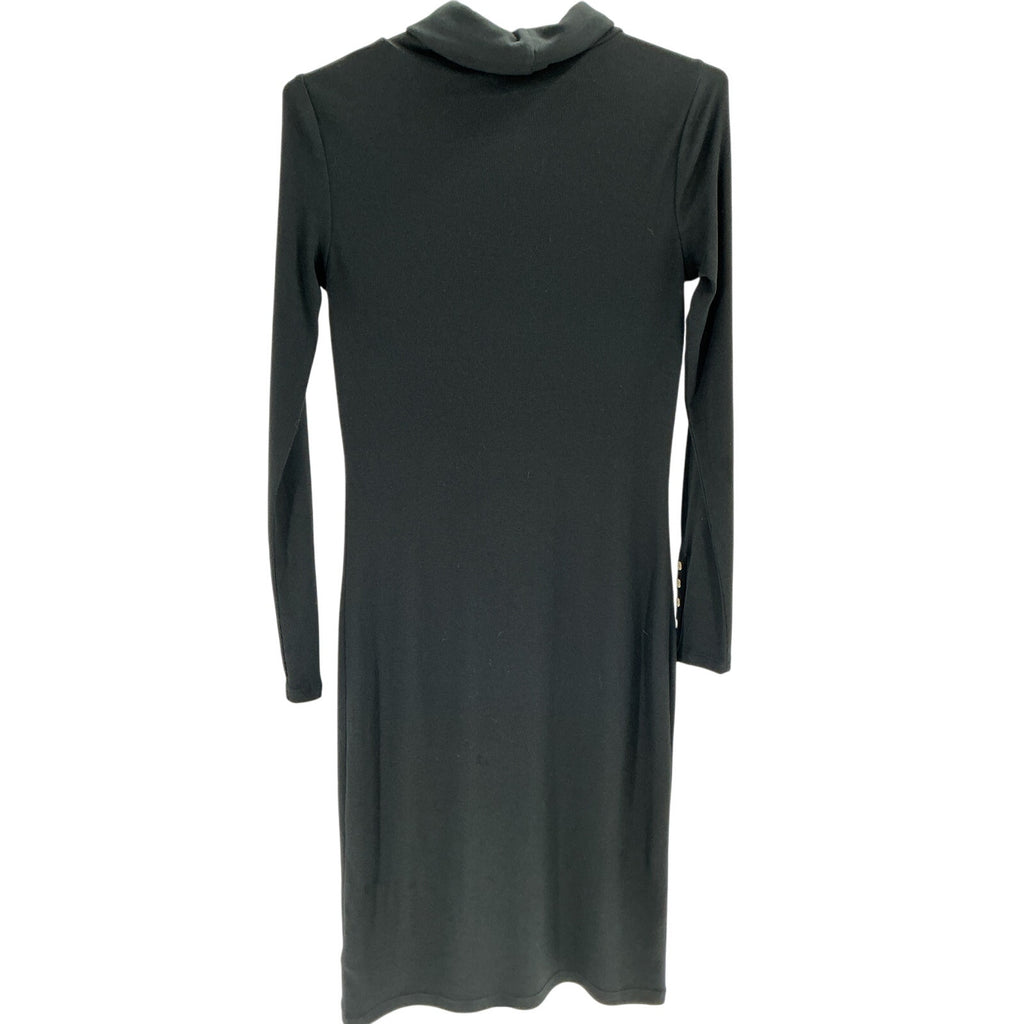 Ralph Lauren Black Cotton-Blend Turtleneck Dress Size 6