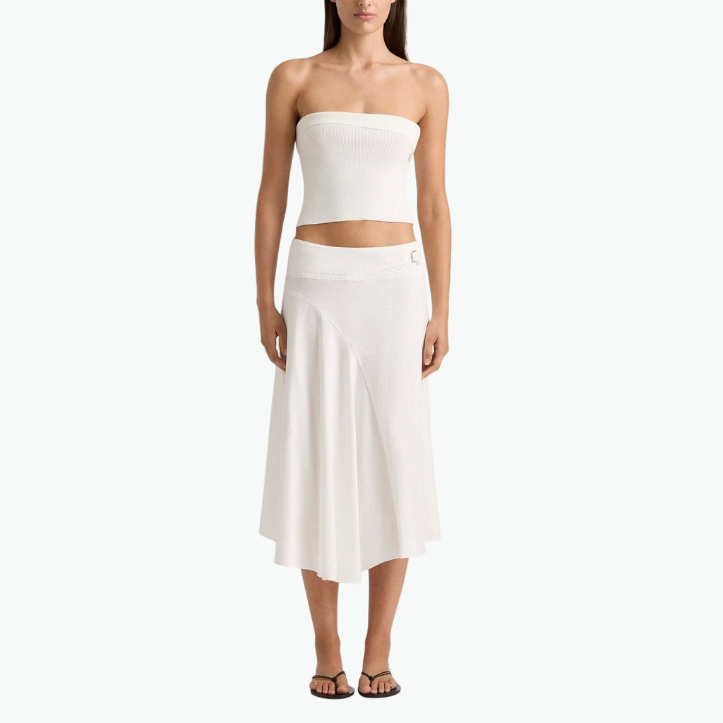 Faithfull The Brand 'Maceio' White Skirt Size L