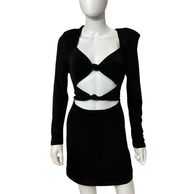 Neiman Marcus Cutout Black Gracie Dress Size 10 NWT