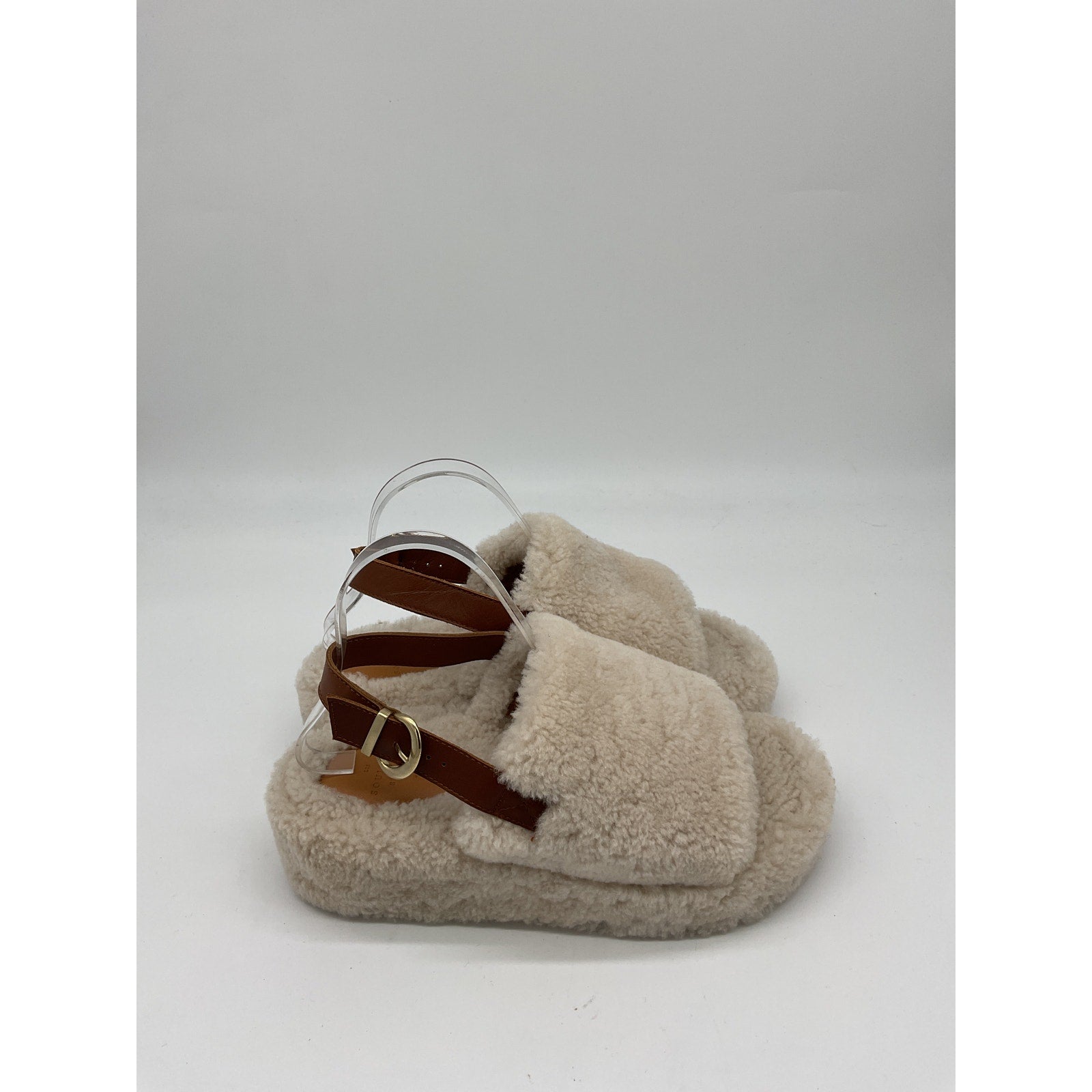 Sézane 'Greta' White Wool Mule Souliers Size 40