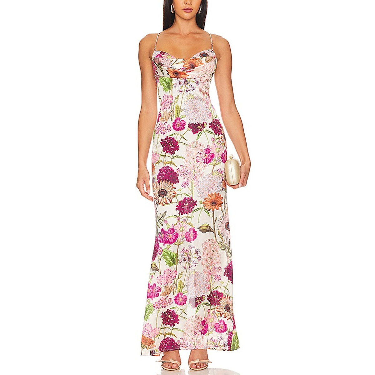 Katie May Floral Fuchsia Tara Gown Size M