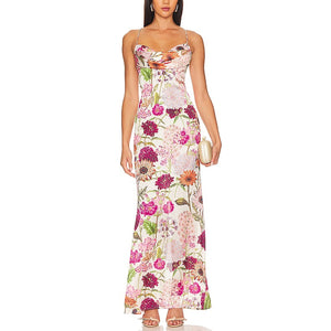 Katie May Floral Fuchsia Tara Gown Size M