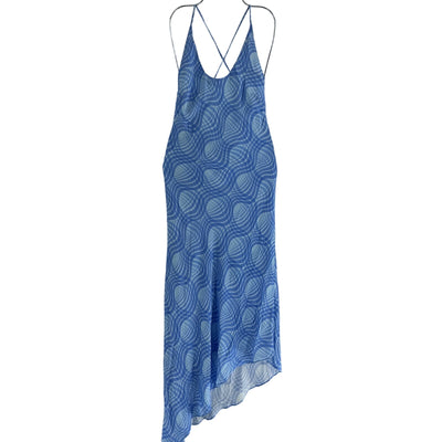 L'Academie Printed Blue Sigrid Dress Size XS