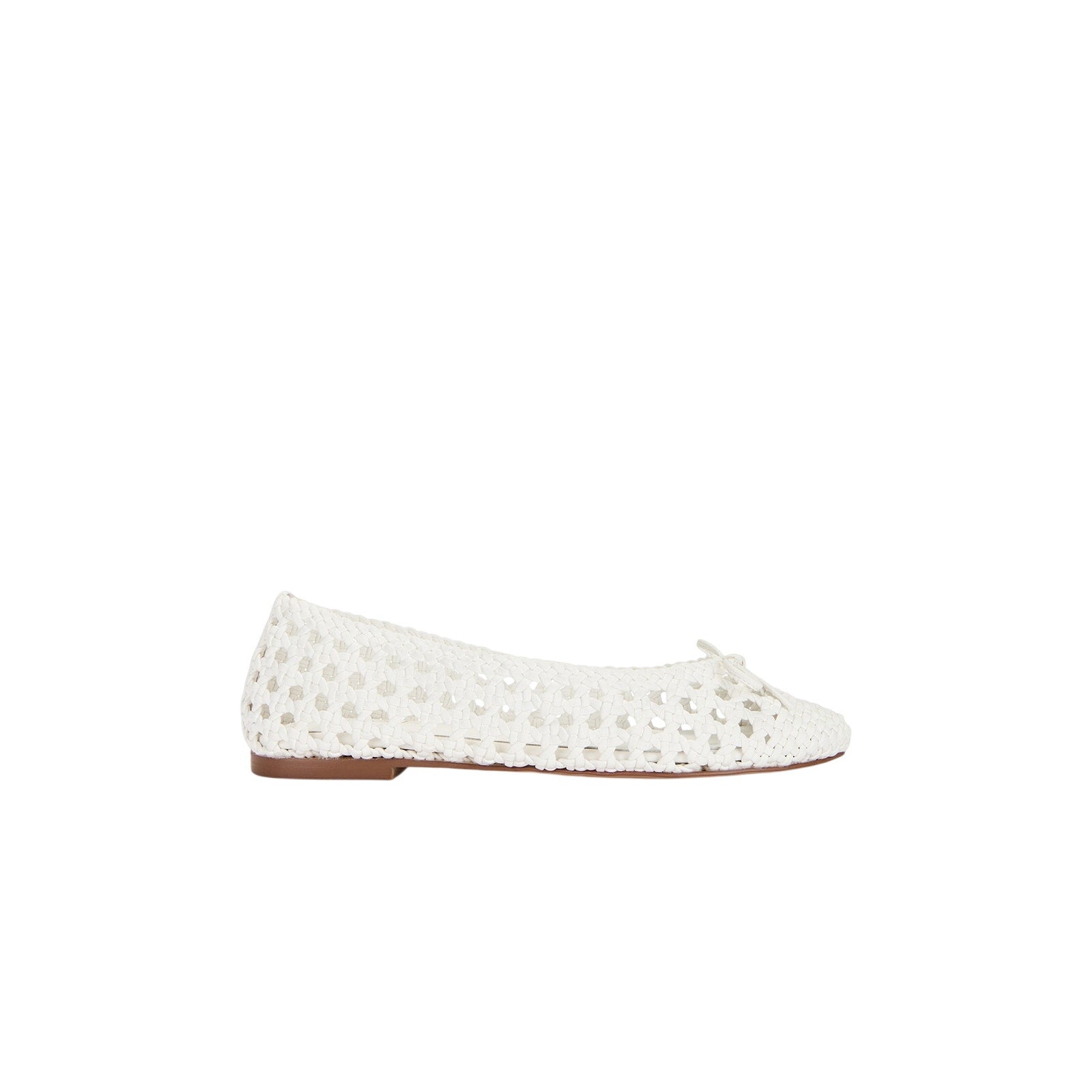 Raye 'Marjorie' White Leather Flat Size 7.5